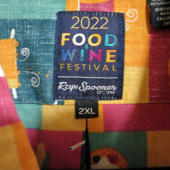 Reyn Spooner Shirt Mens 2XL Short Sleeve Button 2022 Food & Wine Festival - Picture 3 of 6